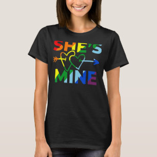 Camiseta Casal lésbica Ela é minha Eu sou o Lgbt P