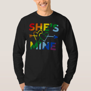 Camiseta Casal lésbica Ela é minha Eu sou o Lgbt P