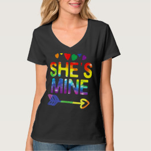 Camiseta Casal lésbica Ela é minha homenagem ao Orgulho Lgb