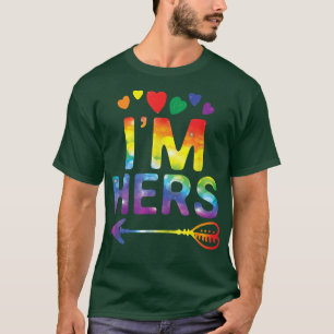 Camiseta Casal lésbica Engraçado, sou o orgulho LGBT dela 