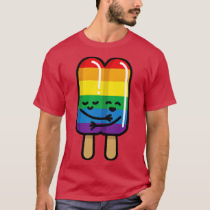 Camiseta Casal lésbica picolé Arco-Íris LGBT amor