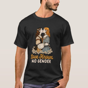 Camiseta Casal lésbico Orgulho LGBT LGBTQ O Amor Não Conhec