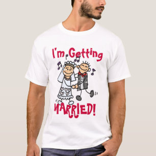 Camiseta casal loving do casamento (1), eu estou casando-me