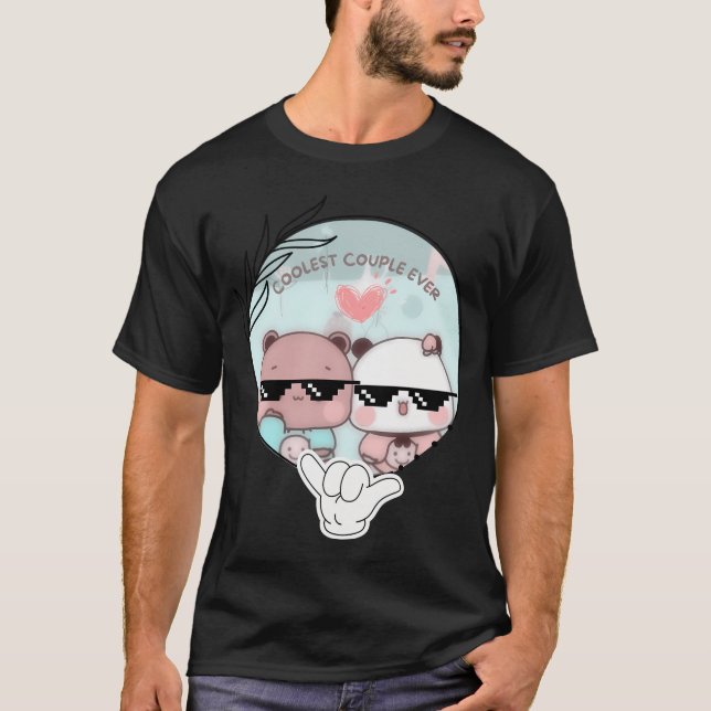 Camiseta Casal Mais Fresco De Bubu Dudu Panda Bear Browne L (Frente)