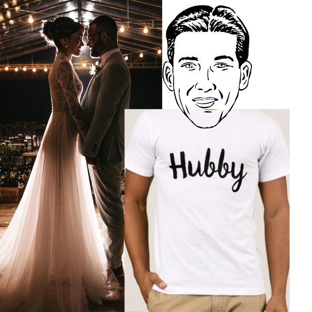Camiseta Casal Marido Casamento (Criador carregado)