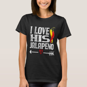 Camiseta Casal Mexicano Cinco de Mayo Eu Amo Seu Jalapeno
