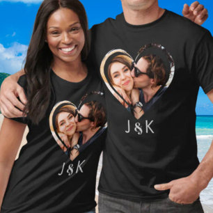 Camiseta Casal Namorado de Namorando de Colagem de Fotos