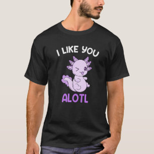Camiseta Casal Noivado Amantes Eu Gosto De Você Axolotl