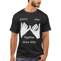 Casal personalizado com nomes e ano personalizados