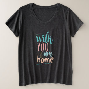 Camiseta Casal Presente Com Você Estou Em Casa