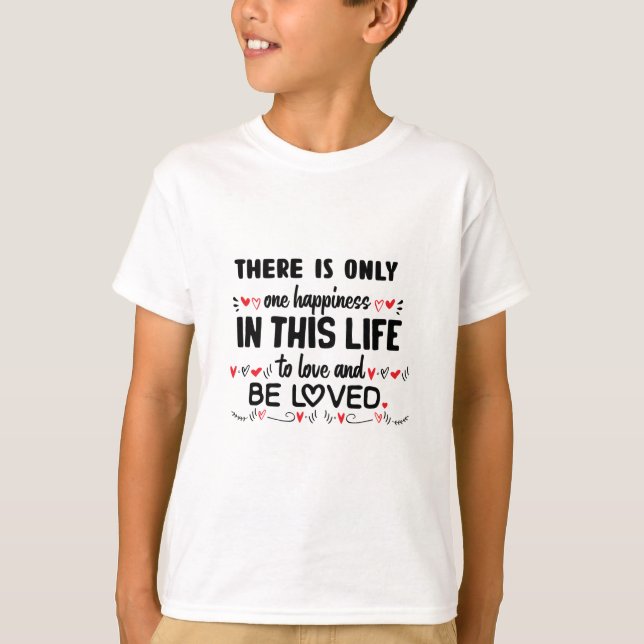 Camiseta Casal Presente Há Apenas Uma Felicidade (Frente)