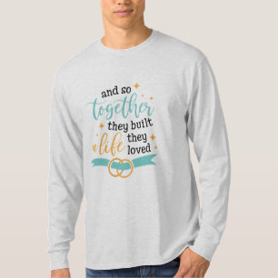 Camiseta Casal Presente Juntos Eles Construíram Uma Vida