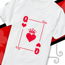 Camiseta Casal Rainha Matching Rainha dos Corações