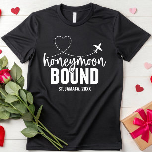 Camiseta Casal Recém-Casado Viagem de Lua de Mel Personaliz