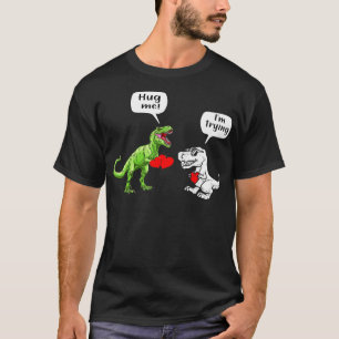 Camiseta Casal Rex Dinossaur me abraçando Dia de os namorad