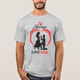 Camiseta Casal Romântico Amor Vence Presente de Al