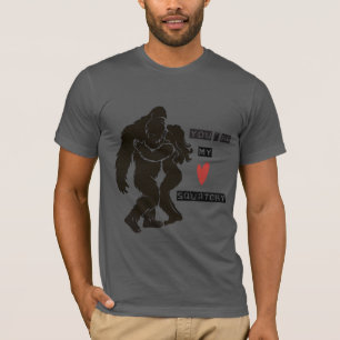 Camiseta Casal Romântico Divertido BigFoot “Você é Meu Squa