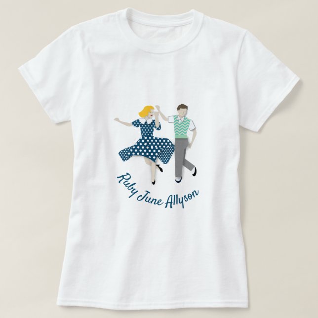Camiseta Casal Swing Dance (Frente do Design)