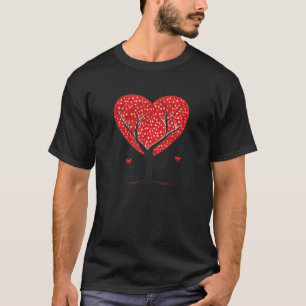 Camiseta Casal Vermelho Árvore Coração Casamento Amor Natur