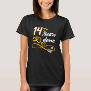 Camiseta Casamento 14 Anos Passados Para Sempre Amor Infini