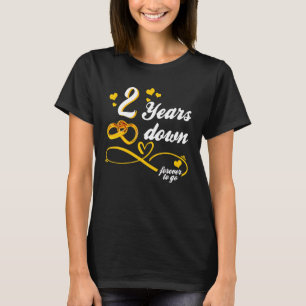 Camiseta Casamento 2 Anos Para Sempre Para Ir Infinito Amor