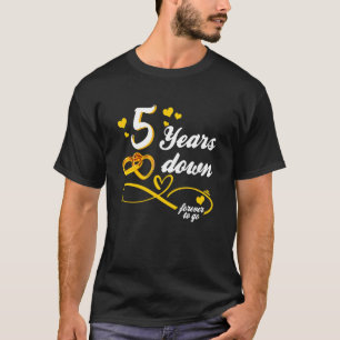 Camiseta Casamento 5 Anos Para Sempre Para Ir Infinito Amor