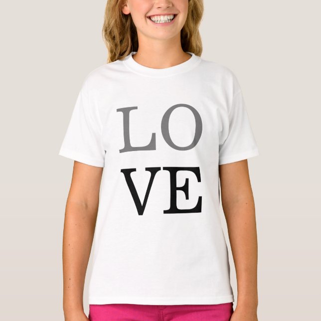 Camiseta Casamento Amor Script Preto Cinza  (Frente)