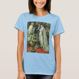 Camiseta Casamento Antigo, Noiva e Noivo com Menorá