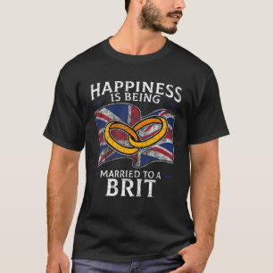Camiseta Casamento britânico Reino Unido Roots Brit Flag R