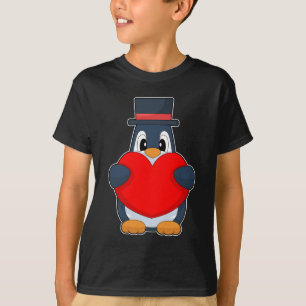 Camiseta Casamento Cardíaco do Penguin Groom