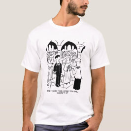 Camiseta Casamento - Cartoon de Piada Prática de Bridegroom