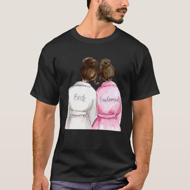 Camiseta Casamento & Chuveiro de Noiva  Sugestão de Damas d (Frente)