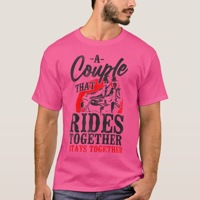 Camiseta Casamento clássico de Namorada de motociclista (Frente)