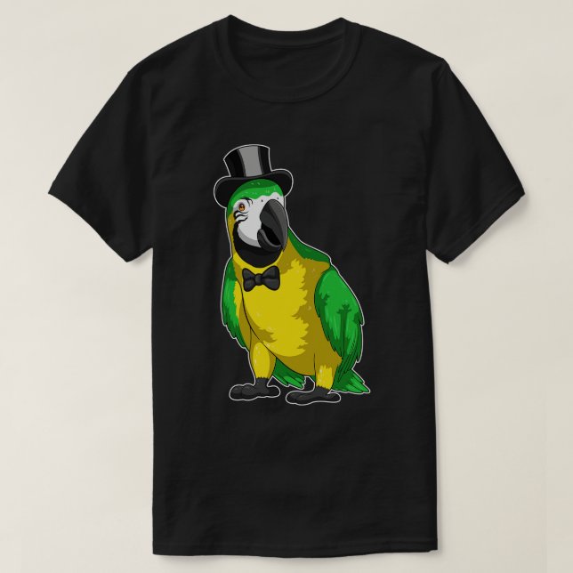 Camiseta Casamento com Cilindro de Parrot Groom (Frente do Design)