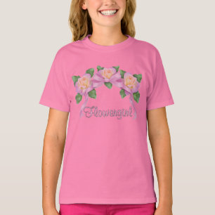 Camiseta Casamento com fita rosa - Fllowergirl