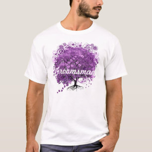 Camiseta Casamento com folhas de folhas de padrinho de casa
