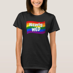 Camiseta Casamento com o gay do recem casados do Rainbow Fl