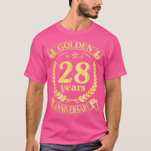 Camiseta Casamento Com Ouro De 28 Anos Para Hu