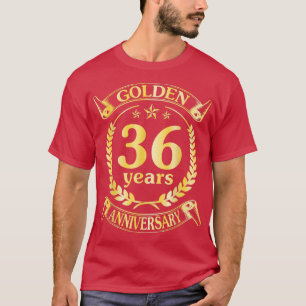 Camiseta Casamento Com Ouro De 36 Anos Para Hu