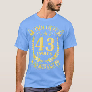 Camiseta Casamento Com Ouro De 43 Anos Para Hu