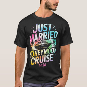 Camiseta Casamento Cruzeiro de Lua de Mel 2026 Viagem Retro