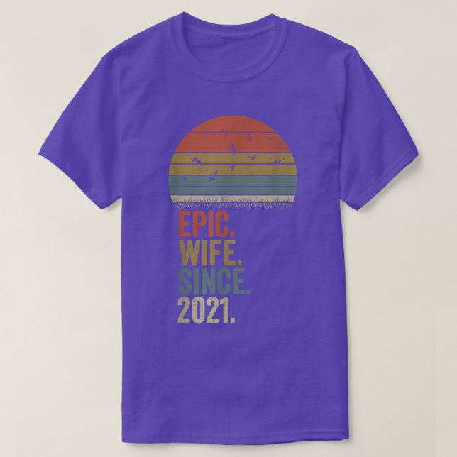 Camiseta Casamento de 1rua, Esposa Epic desde 2011 (Frente do Design)