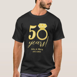 Camiseta Casamento de 50 Anos de Ouro