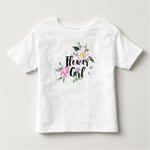 Camiseta Casamento de Aquarela Floral Rosa Rosa