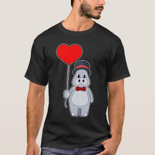 Camiseta Casamento de Balão de Hipopótamo Adestrado