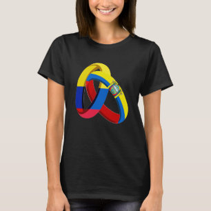 Camiseta Casamento de Casamento do Anel Crescente na Colômb