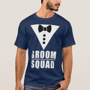 Camiseta Casamento de Casamento do Groom Squad Bachelor Par