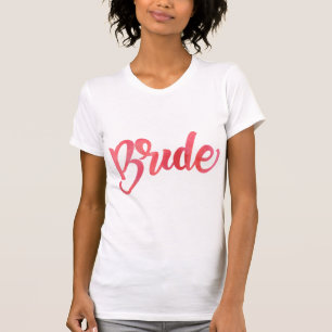 Camiseta Casamento de chá de panela rosa-d'água