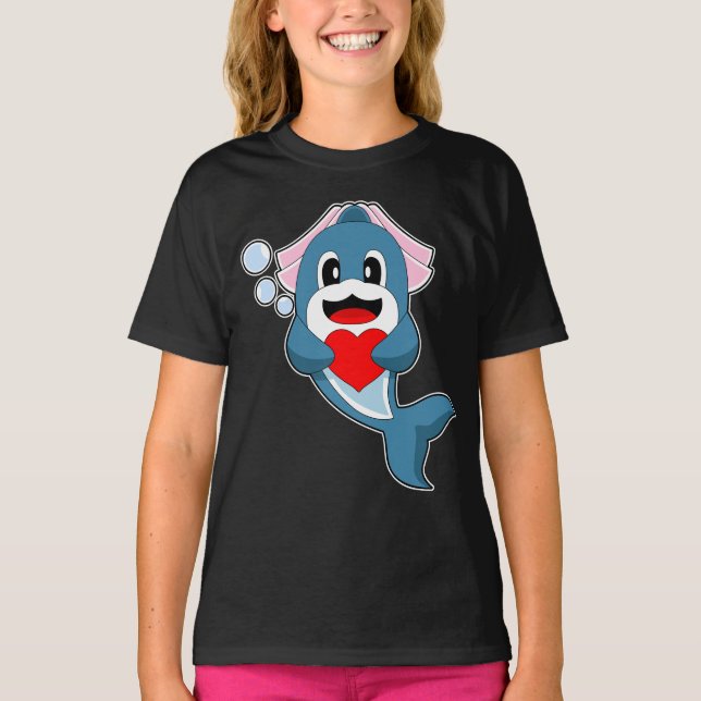 Camiseta Casamento de Dolphin Bride Heart (Frente)