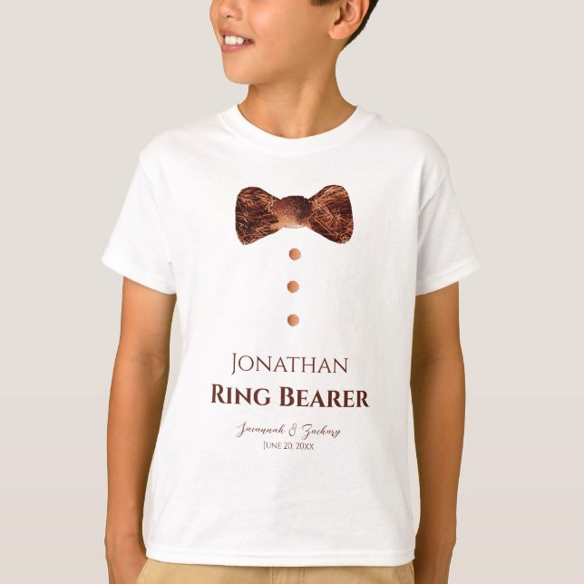 Camiseta Casamento de empate de ouro divertido (Frente)